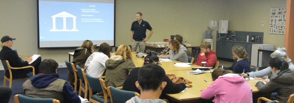 Andy presents to students from The University of Wester Sydney